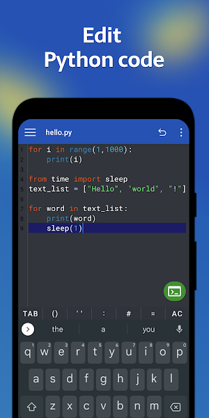 Python Mobile - IDE Screenshot 0