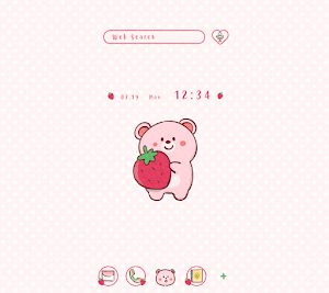 Strawbeary Theme +HOME Screenshot 0