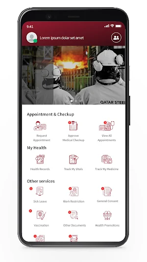 Qatar Steel Medical App Screenshot 2