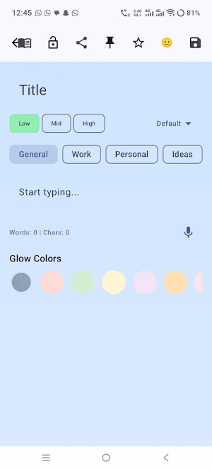 MemoGlow Notepad Screenshot 1