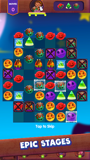 Spooky smash-Halloween match 3 Screenshot 0