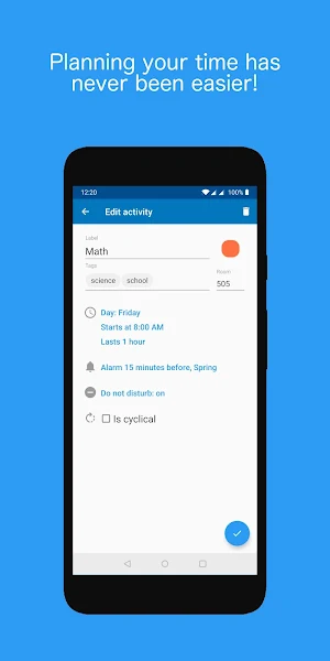 Timetable - Plan, Organize & Optimize your time Screenshot 1