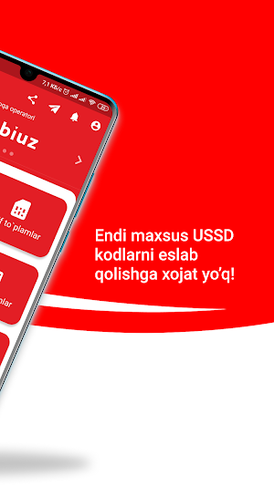 Mobile USSD (Uzbekistan) Screenshot 1