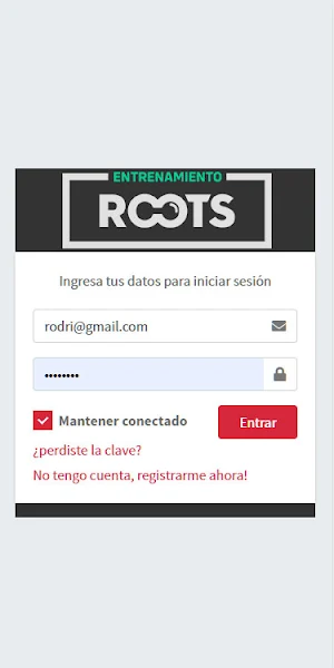 Entrenamiento Roots Screenshot 0