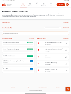 WiD+ Mieterportal Screenshot 3