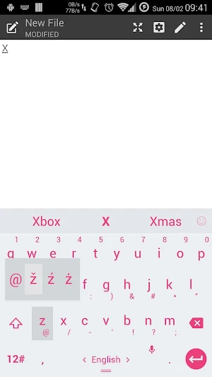 Keyboard Theme Flat White Pink Screenshot 3