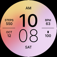 Romantic Flat Watch Face