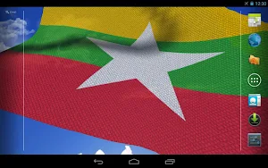 Myanmar Flag Live Wallpaper Screenshot 1