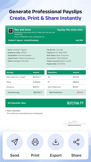 Employee Payroll & Payslip Screenshot 1