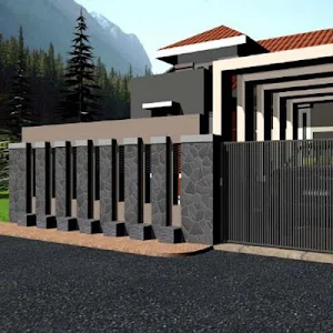 Minimalist House Fence Design Screenshot 0
