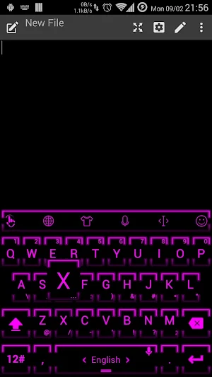 Keyboard Theme Neon 2 Purple Screenshot 1