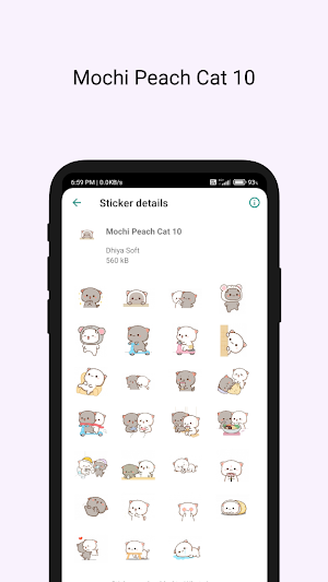 Mochi Peach Cat Stickers Screenshot 2