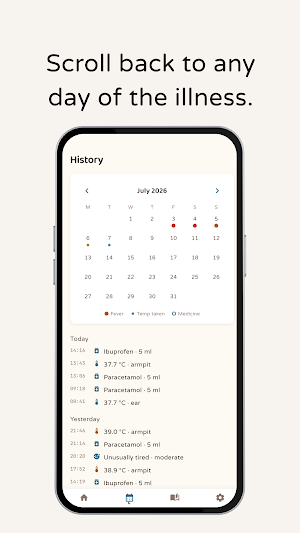 KiddoSick: Fever Log for Kids Screenshot 3