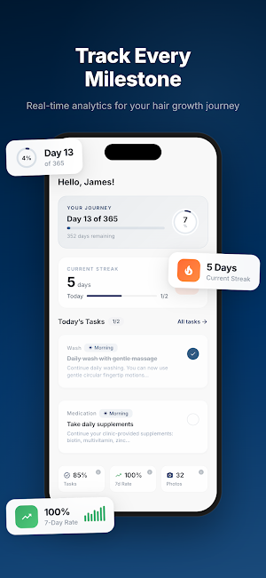 HairGrowth: Transplant Tracker Screenshot 1