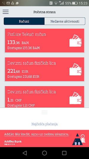 Addiko Mobile BiH Screenshot 2