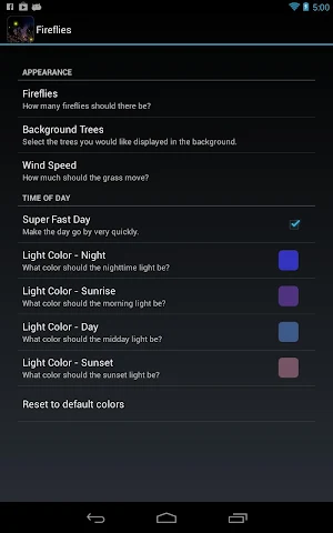 Fireflies Live Wallpaper Screenshot 1