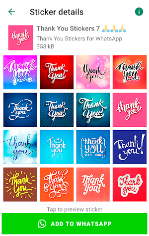 Thanks Stickers for WhatsApp Screenshot 0