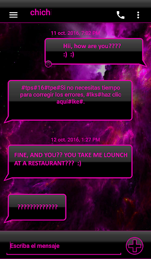THEME EVOLVESMS SPACE PINK Screenshot 0