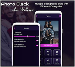 Photo Clock Live Wallpaper Screenshot 2