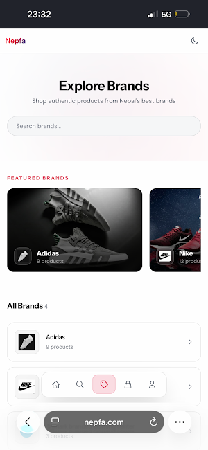 Nepfa Brand Screenshot 2