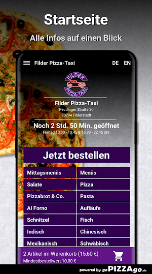Filder Pizza-Taxi Filderstadt Screenshot 1