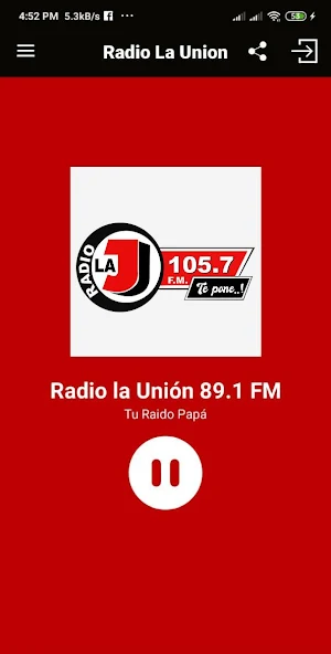Radio la J 105.7 fm - Te pone. Screenshot 2