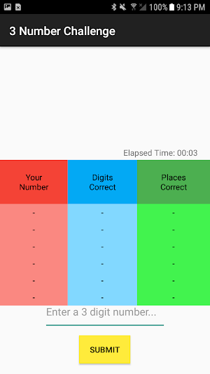 3 Number Challenge Screenshot 1