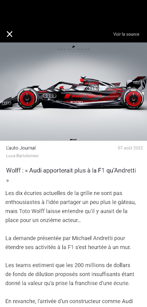 Paddock - Actus F1 Screenshot 1