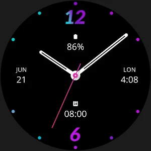 Black Style Watch Face Screenshot 3