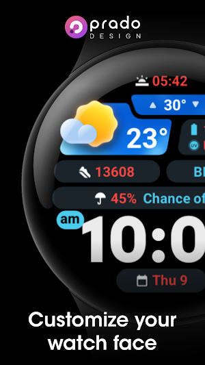 PRADO 98 Weather Watch Face Screenshot 3