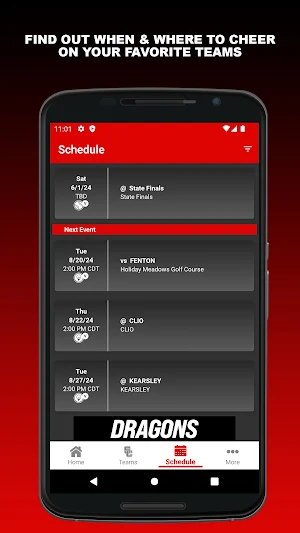 Swartz Creek Dragons Athletics Screenshot 1