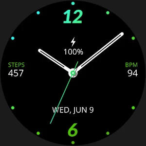 Space Green Watch Face Screenshot 3