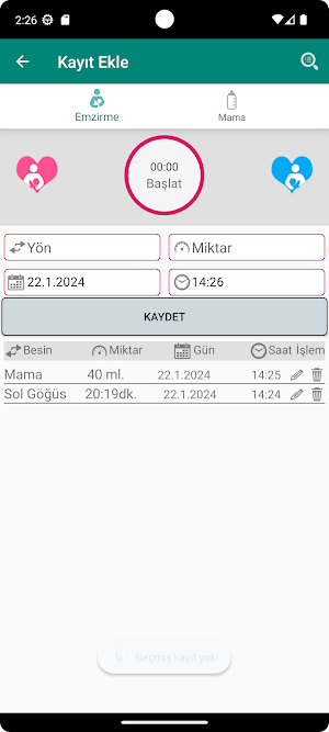 Bebek Gelişimi ve Takibi Screenshot 2