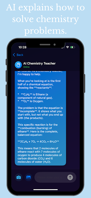 AI Chemistry Explanation Screenshot 0