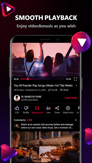 Pure Tuber: Video & MP3 Player Screenshot 0