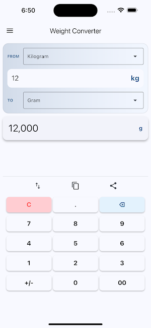 Weight Converter Screenshot 2