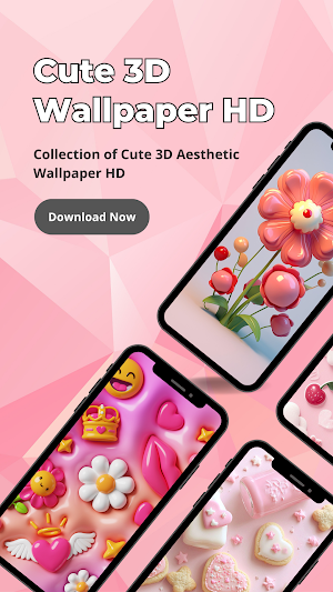 Cute 3D Aesthetic Wallpaper Screenshot 1