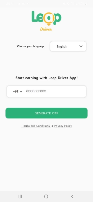 Leap Driver App Screenshot 0