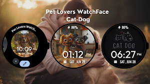 Pet Lovers Watch Face –Cat-Dog Screenshot 2