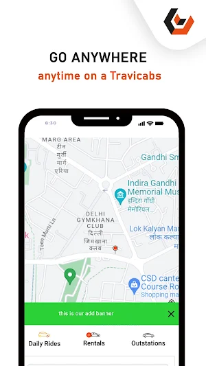 Travicabs - Book Cab & Drivers Screenshot 2