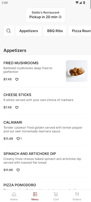 Baldo's Restaurant Screenshot 1