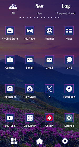 Gradient Mountain Range Theme Screenshot 2