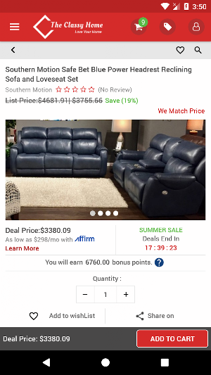 The Classy Home - Online Furniture Store Screenshot 3