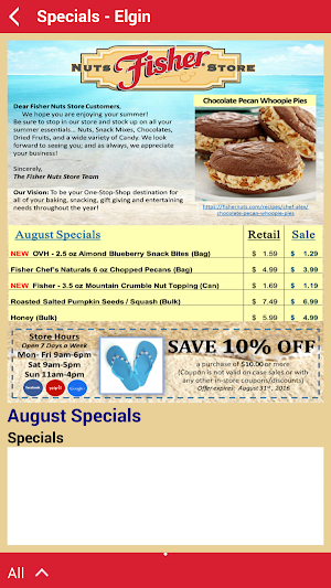 Fisher Nuts Store Screenshot 3