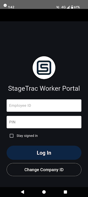StageTrac Worker Portal Screenshot 0