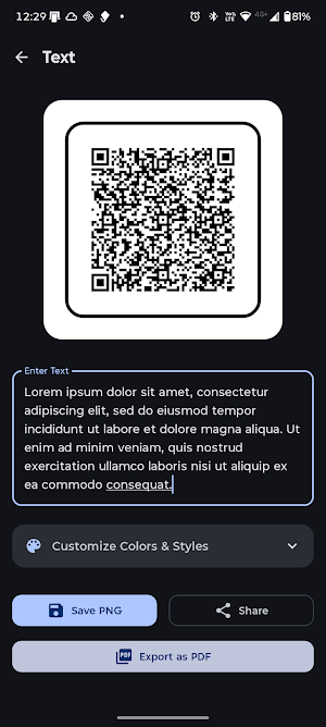 Pure-QR Screenshot 3