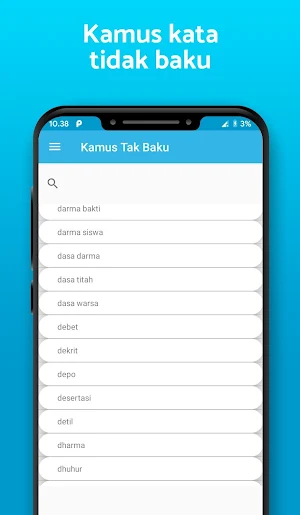 Kamus Kata Tidak Baku - Bahasa Screenshot 0