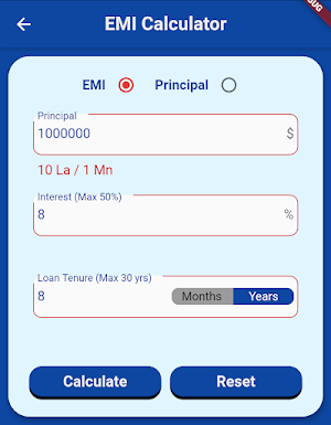 Banking Calculator - EMI/FD/RD Screenshot 0