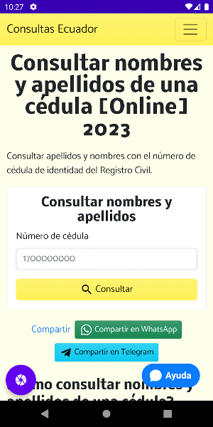 Consultas Ecuador Screenshot 1