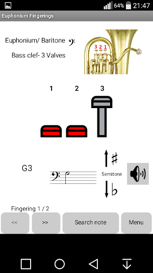 Euphonium Fingerings Screenshot 2